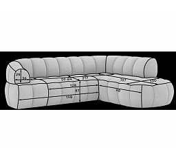 Tontano corner sofa with sleeping function and electrically extendable seat, brown plush, right-hand Melno 20 183x77 Right
