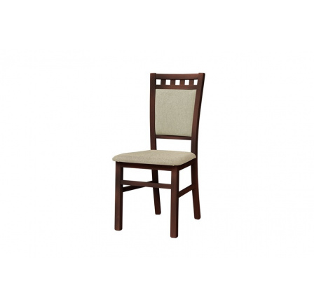 DENIS (DECO) - jedálenská stolička - tmavý orech (tmavý dub)/svetlohnedá látka SS 05, kolekcia "FN" (K150)