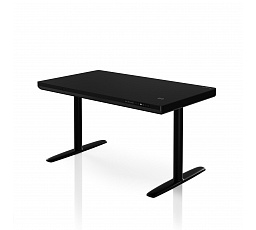 Elektrický výškovo nastaviteľný stôl sit-stand so zásuvkou a bezdrôtovou nabíjačkou Qi, čierny, 1200 mm: ELLIS