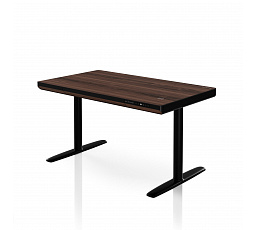 Elektrický výškovo nastaviteľný stôl sit-stand so zásuvkou a bezdrôtovou nabíjačkou Qi čierny/orech, 1200 mm: ELLIS