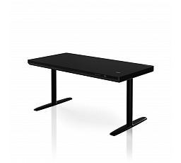 Elektrický výškovo nastaviteľný stôl sit-stand so zásuvkou a bezdrôtovou nabíjačkou Qi, čierny, 1400 mm: ELLIS