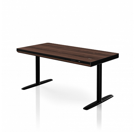 Elektrický výškovo nastaviteľný stôl sit-stand so zásuvkou a bezdrôtovou nabíjačkou Qi čierny/orech, 1400 mm: ELLIS Elektrický výškovo nastaviteľný stôl sit-stand so zásuvkou a bezdrôtovou nabíjačkou Qi čierny/orech, 1400 mm: ELLIS