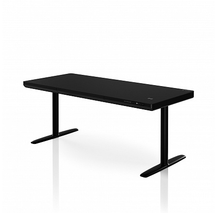 Elektrický výškovo nastaviteľný stôl sit-stand so zásuvkou a bezdrôtovou nabíjačkou Qi, čierny, 1600 mm: ELLIS Elektrický výškovo nastaviteľný stôl sit-stand so zásuvkou a bezdrôtovou nabíjačkou Qi, čierny, 1600 mm: ELLIS
