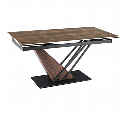 Stôl REX Keramický Rozkladací 160-220 cm Tmavo hnedý/Čierny