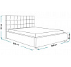 Posteľ B2 R 180x200, Jasmin 100, chrómové nožičky
