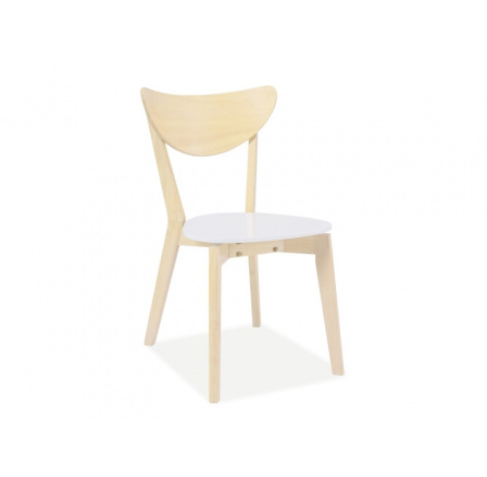 Jedálenská stolička CD-19, biela/dub