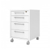 Písací stôl OFFICE 80400/35, Biela/Silver grey