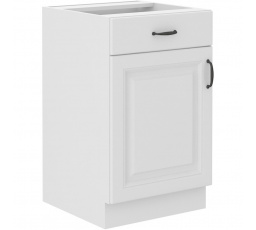 Kuchynská dolná skrinka STIPE 50 D 1F 1S BB, Biela
