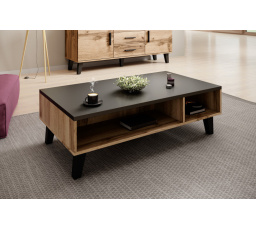 Konferenčný stôl LOTTA 110, dub wotan/čierna