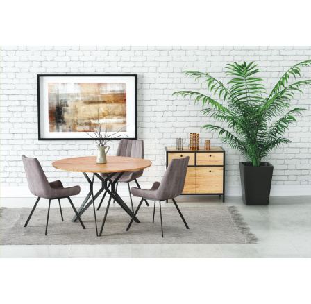 Jedálenský stôl PIXEL 2, zlatý dub/čierny