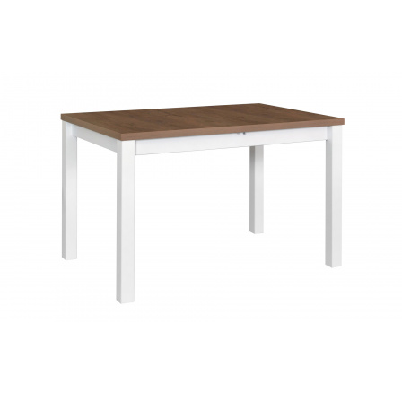 MAXMILIÁN 5 (MAX 5) - rozkladací jedálenský stôl -laminátová doska dub lefkas nohy biele - kolekcia "DRE" (K150-Z)