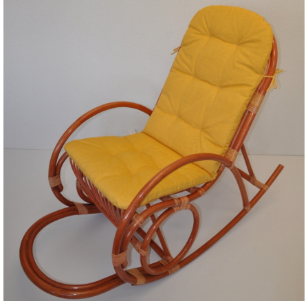 Vankúš UNI pre hojdacie kreslo látka žlté odlesky