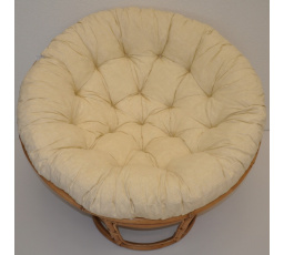 Vankúš deluxe pre kreslo papasan 100 cm - svetlo béžová látka
