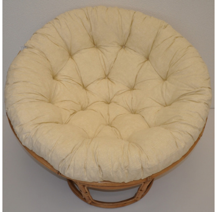 Vankúš deluxe pre kreslo papasan 100 cm - svetlo béžová látka