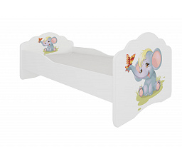 Posteľ s matracom CASIMO ELEPHANT 140x70 Biela