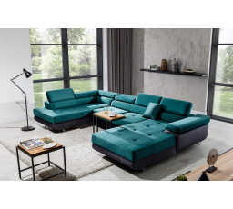 Sedacia súprava v tvare U RODRIGO, Monolit 37 / Monolit 97 Ľavá