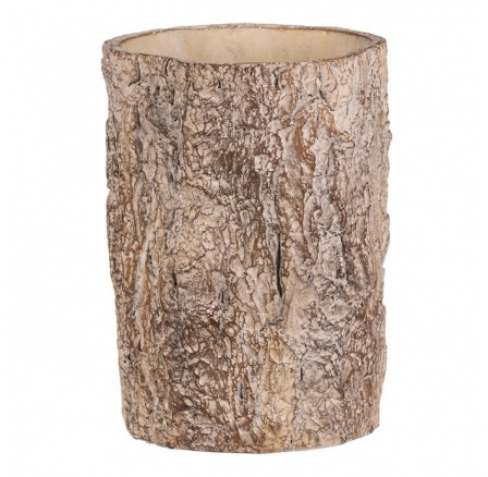 Obal betonový - imitace dřevěné kůry, vel. M, hnědý Obal betonový - imitace dřevěné kůry, vel. M, hnědý