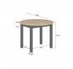 Rozkladací stôl dub zlatý craft/čierny 100140x100 ST3-FXJG