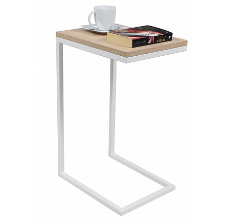 Odkladací stolík Loft – v rôznych farbách – dub Sonoma, biely mat