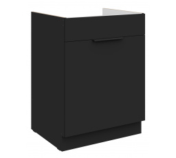 Dolná skrinka SIENA - 60 ZL 1S BB, Čierna mat/Čierna mat