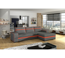 Rohová sedacia súprava Funny P sivá/oranžová