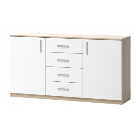 Komoda Fatra 04 2d4s XL dub sonoma/biela