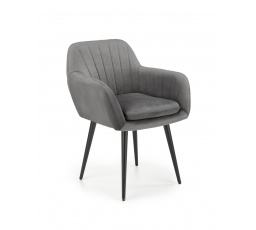 Jedálenská stolička K429, sivá/čierna