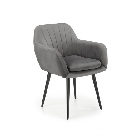 Jedálenská stolička K429, sivá/čierna