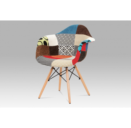 Jedálenská stolička, patchwork / masívny buk