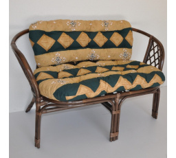 Poduška na lavicu Bahama zelený motív