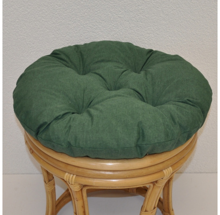 Vankúš na ratanovú stoličku s priemerom 40 cm - tmavozelený