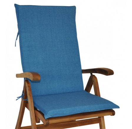Vankúš pre záhradné kreslo z teakového dreva UNI high - látka tyrkysová