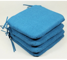 Vankúš na sedenie 40x40 cm tyrkysová látka - sada 4 kusov