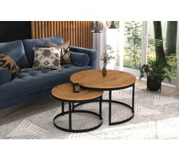 Konferenčný stolík 2v1 OKIN Čierny+Artisan