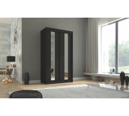 Posuvná skriňa so zrkadlom BALTON 120 Čierna+Čierna