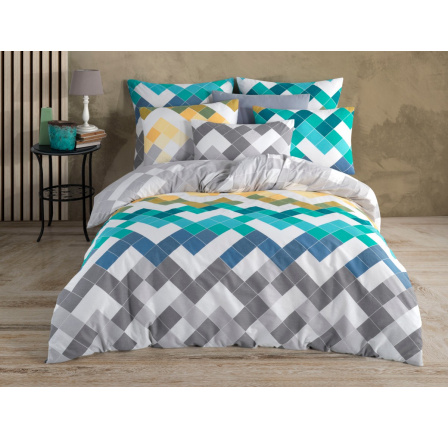 Obliečky francúzske krep 240x220, 70x90 Siesta green