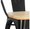 Stolička Paris Wood čierna prírodná borovica