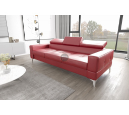 Sofa TOSCANIA III 250 cm prírodná koža - červená koža