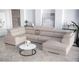 Rohová sedacia súprava ROYAL MAX I 210x375x185 - ľavá, voliteľný odtieň