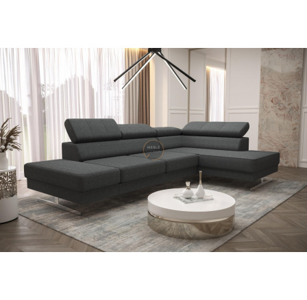 Rohová sedacia súprava EMPORIO MINI 300x180 - sivá, pravá