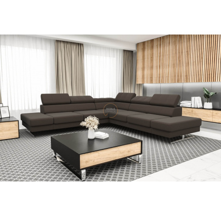 Rohová sedacia súprava EMPORIO MAX 300 x 300 - hnedá