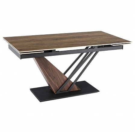 Stôl REX Keramický Rozkladací 160-220 cm Tmavo hnedý/Čierny Stôl REX Keramický Rozkladací 160-220 cm Tmavo hnedý/Čierny