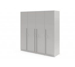 Skriňa BRAGA 1 Sivá s kovovými úchytkami