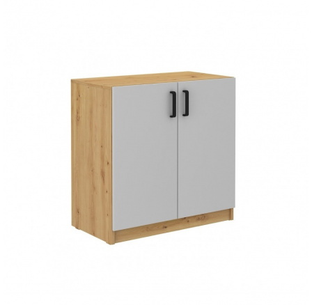 Dolná skrinka MATYLDA 102, Svetlo šedá/dub artisan