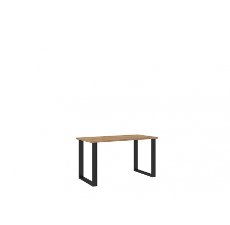 LOFT - Jedálenský stôl w. 138 x 75 x 67, laminovaný dubový lancelot/čierny kov "LP" (K150-Z)