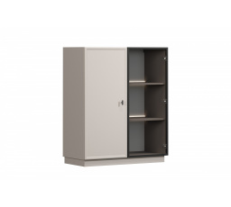 LORINI VITRÍNA 100 2D - kašmír / čierny T-bar / sokel