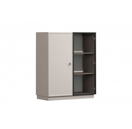 LORINI VITRÍNA 100 2D - kašmír / čierny T-bar / sokel LORINI VITRÍNA 100 2D - kašmír / čierny T-bar / sokel