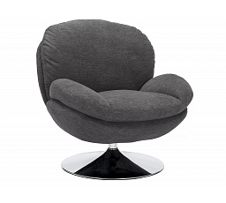 Otočné kreslo BRIGITTE BREGO, Sivá 18/Chróm