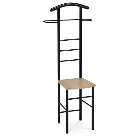 Nemý sluha, výška 119 cm, MDF - dekor dub sonoma, kov - čierny lak, nosnosť 90 kg