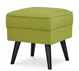 Taburet, zelená látka, nohy buk